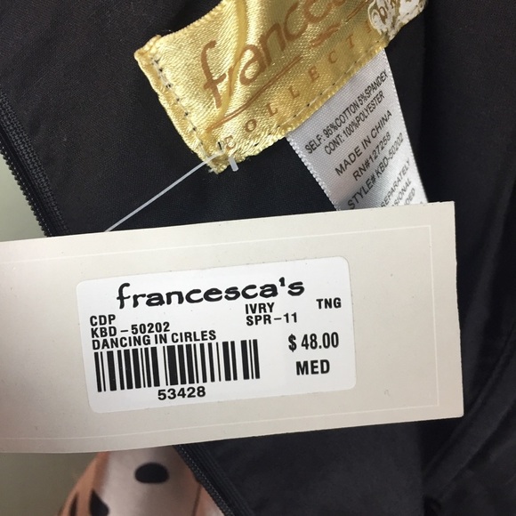 NWT Francesca’s Dancing In Circles Strapless Dress - Picture 4 of 10